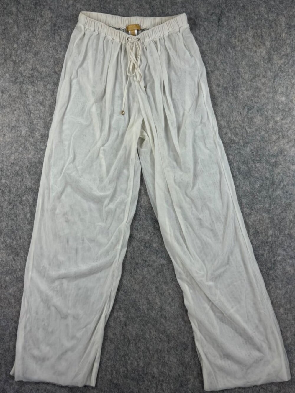SHAN Pants Pool Cover Up Off White Sz 10 Resort Wear *read